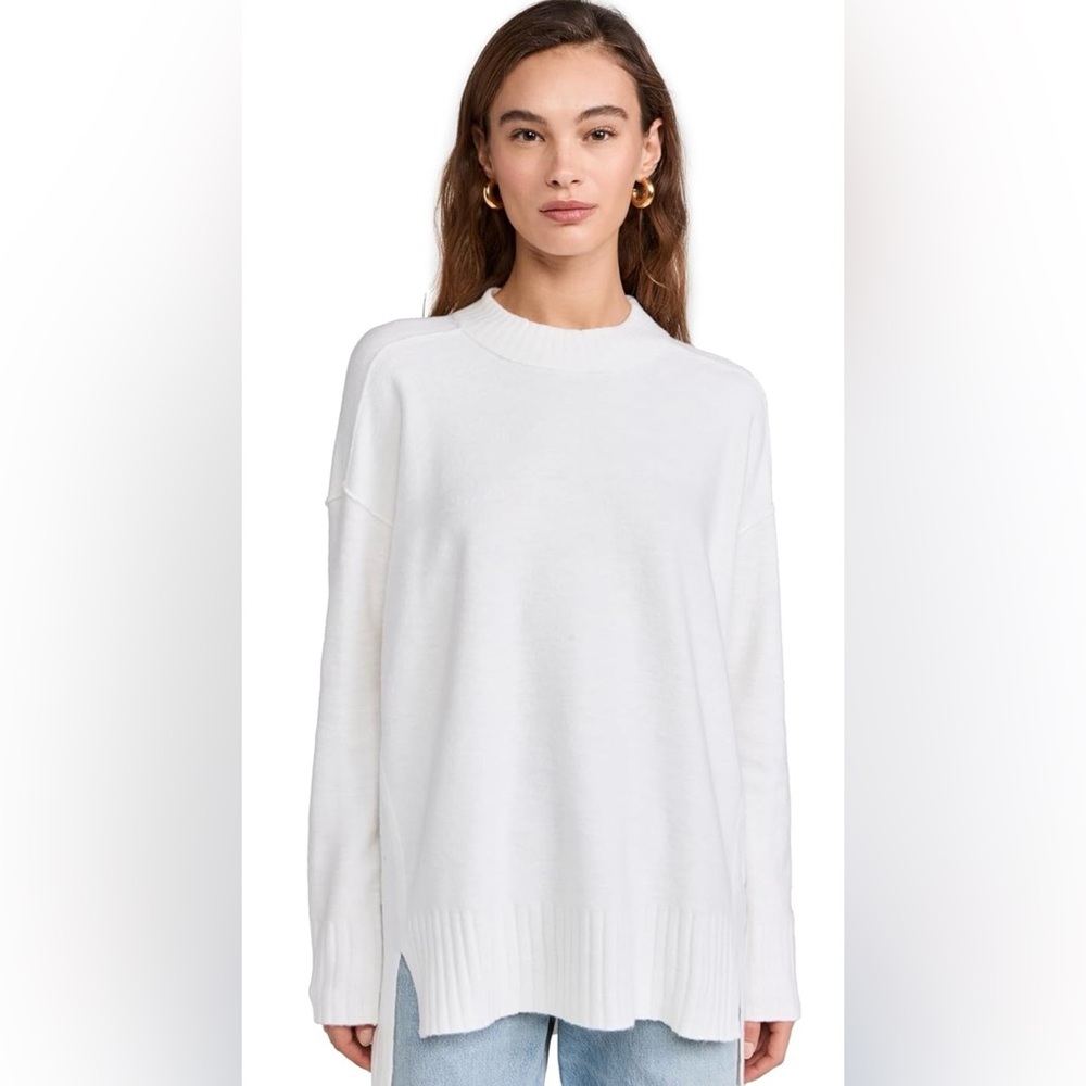 NWT Free People Phoebe Pullover White Stark - Large